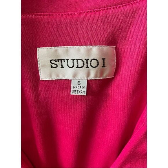 STUDIO 1 Pink faux wrap dress Size 6 - Picture 2 of 9